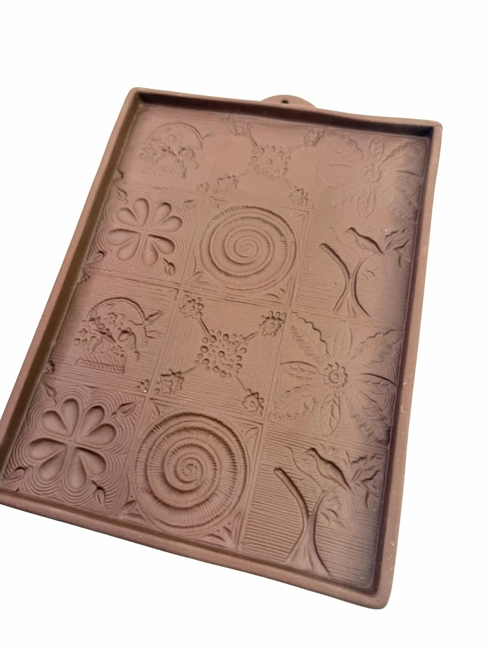 Hartstone USA Brown Vintage Embossed Shortbread Cookie Press Rectangle Mold